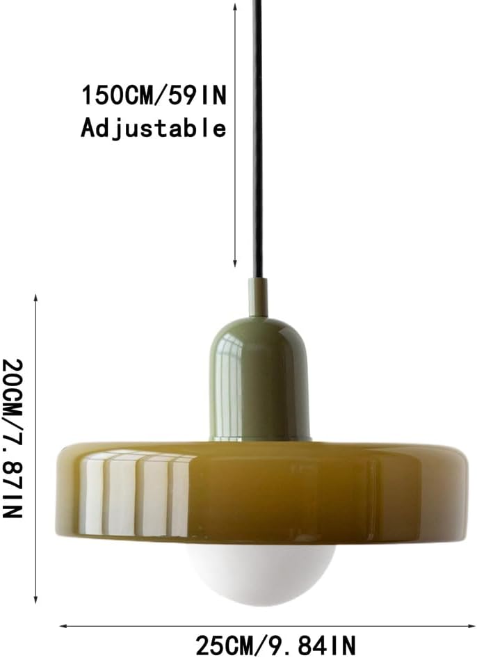 Green Glass Nordic Single Pendant Lamp