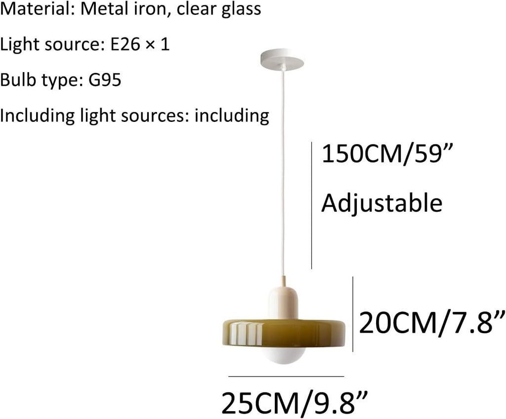 Two Tone Glass Nordic Pendant Lamp