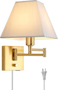 Swing Arm USB Dimmable Gold Wall Sconce