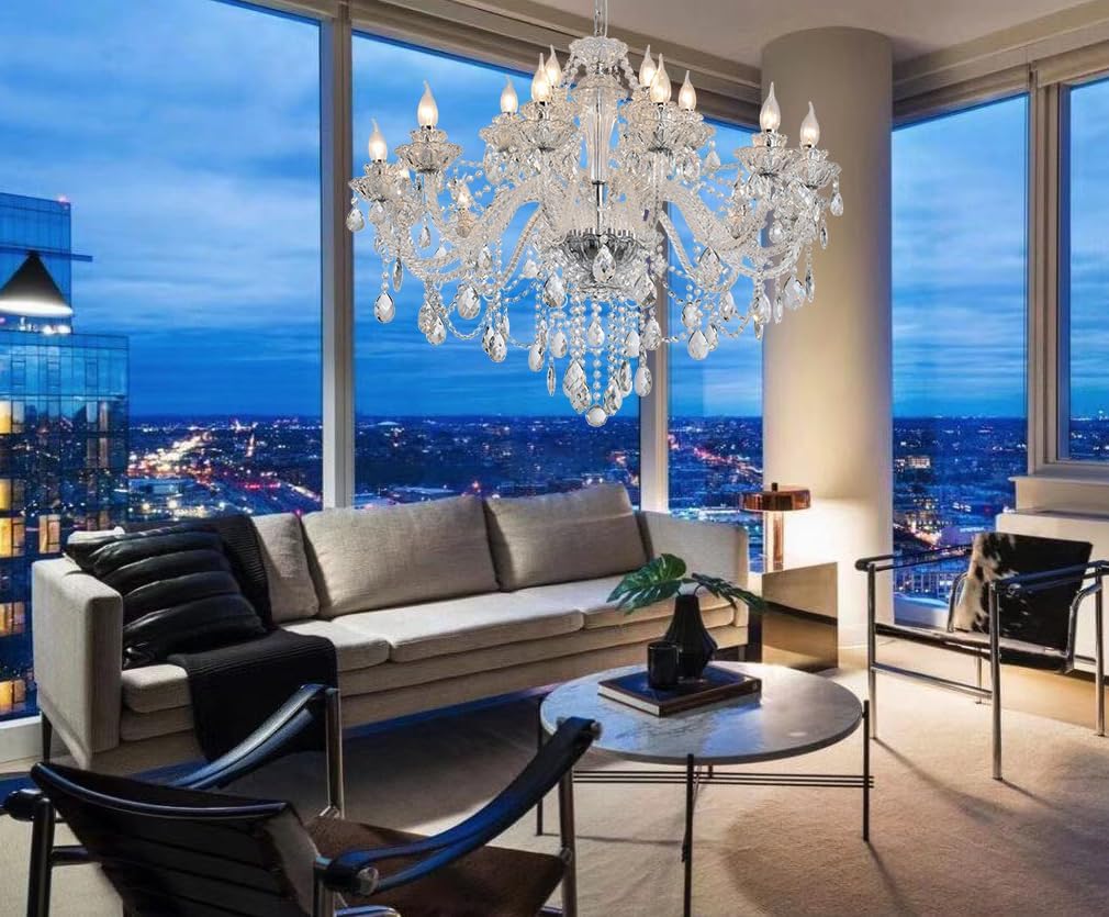 Eighteen Lights K9 Crystal Chandelier