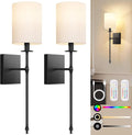 Two Pack RGB Remote Wireless Wall Sconces