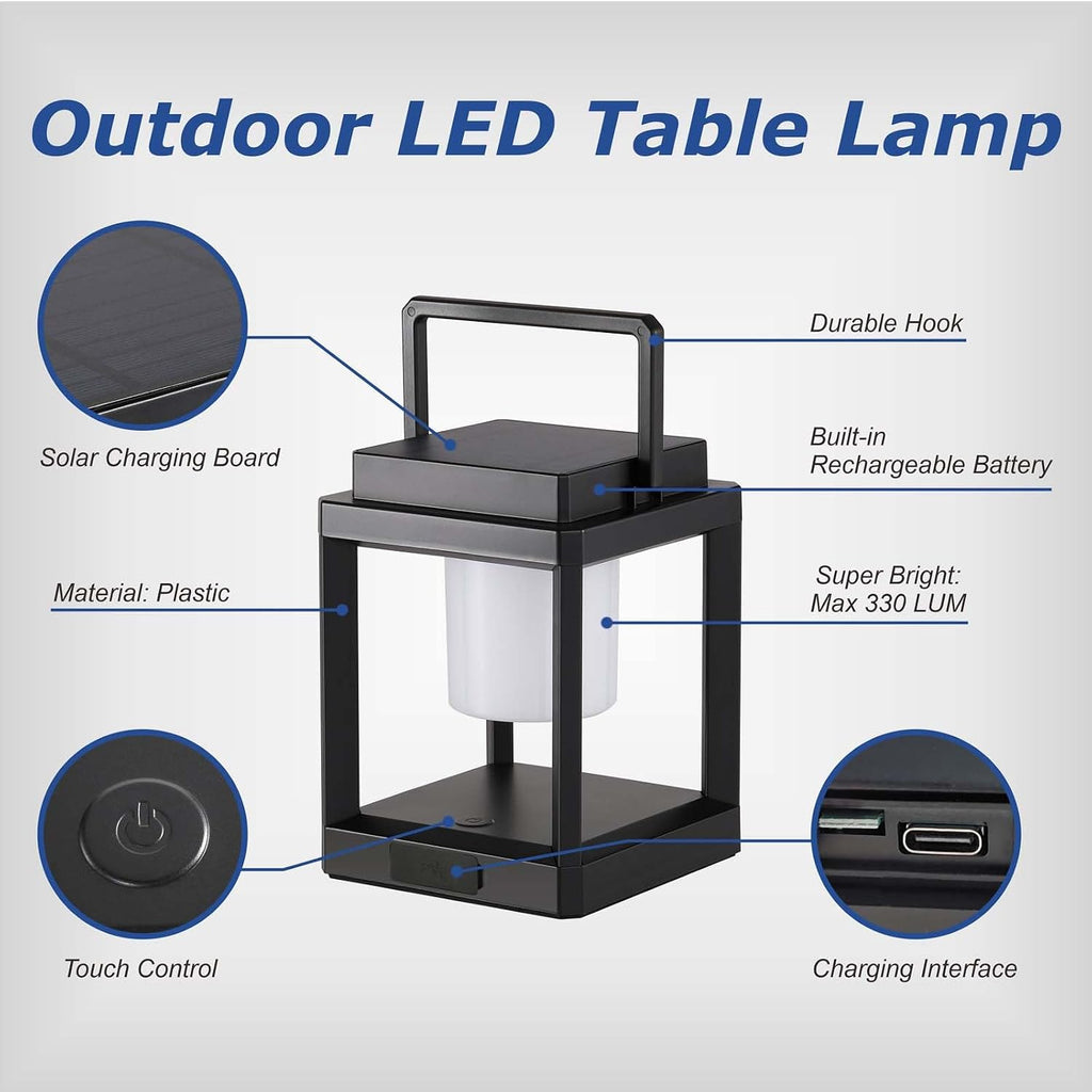 Portable Waterproof LED Solar Lantern Lamp