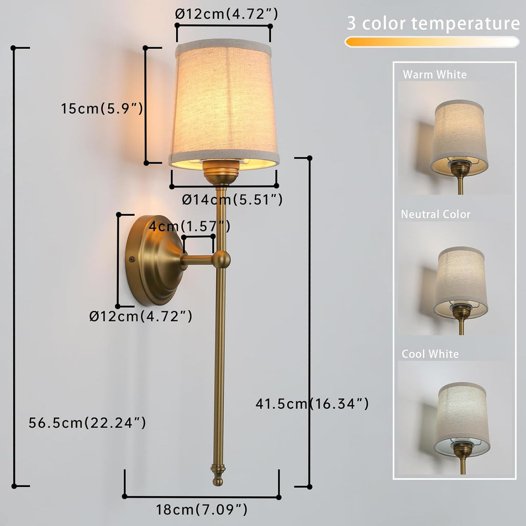 Two Pack RGB Rechargeable Fabric Wall Sconces