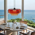 Orange Mid Century Kitchen Pendant Lamp