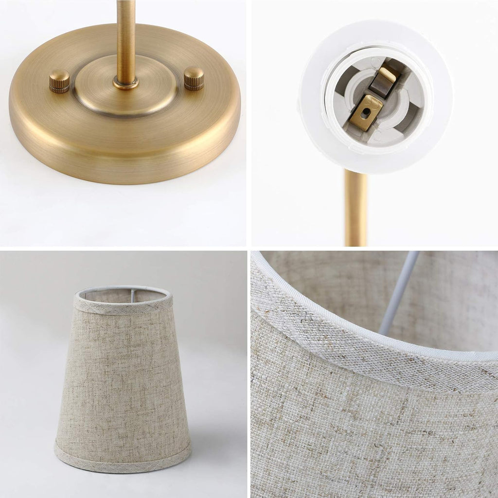 Two Pack Vintage Brass Linen Wall Sconces