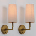 Two Pack Brass Linen Indoor Wall Sconces
