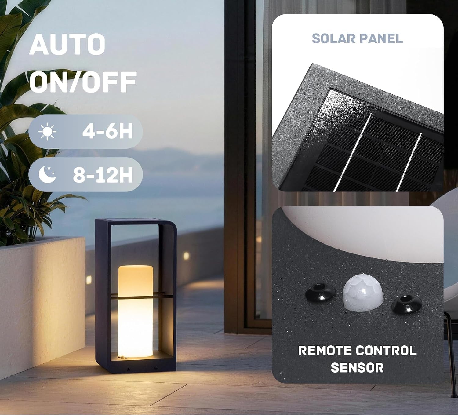 Dimmable Remote Control Solar Floor Lantern