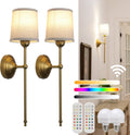 Two Pack RGB Rechargeable Fabric Wall Sconces