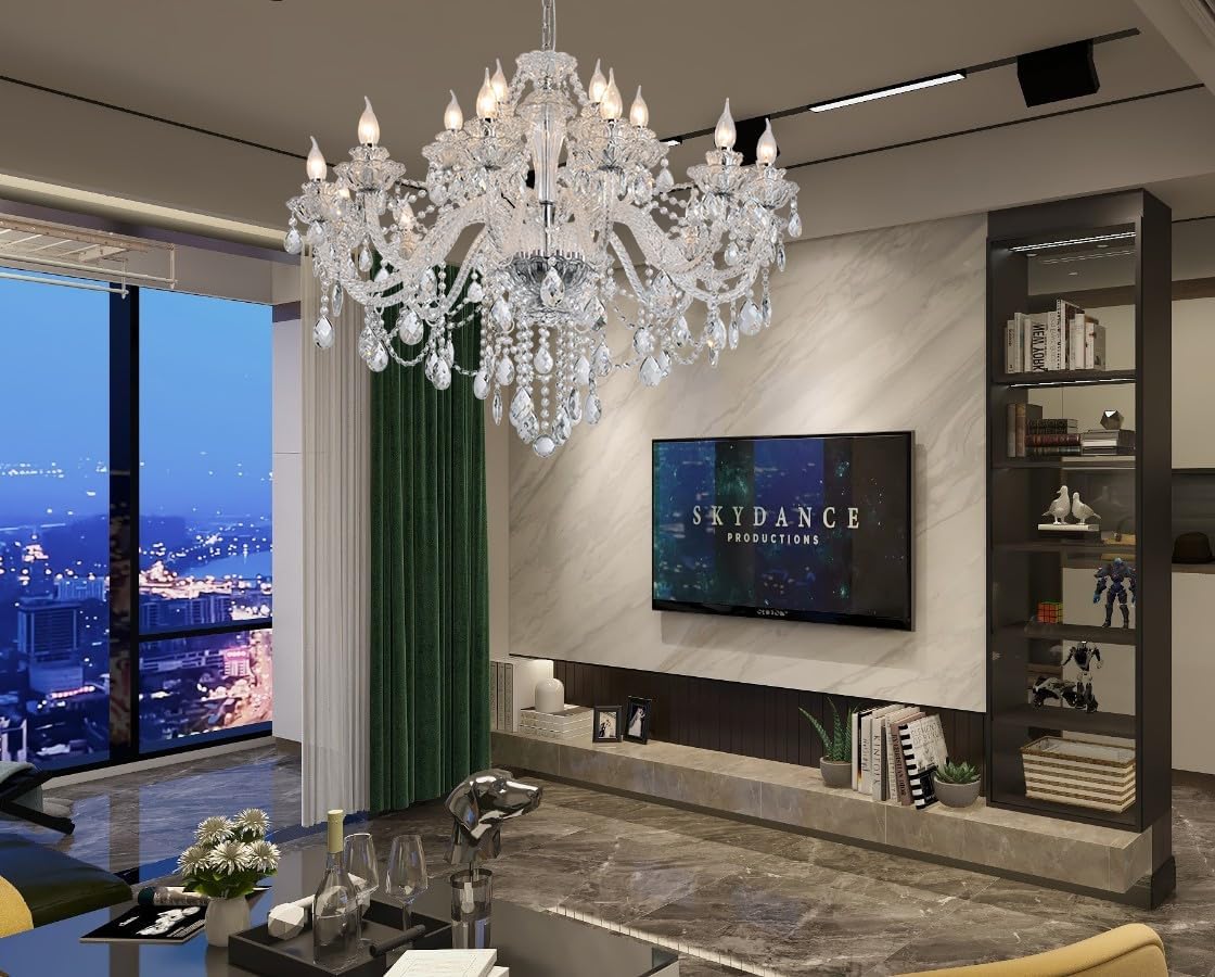 Eighteen Lights K9 Crystal Chandelier
