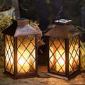 Two Pack LED Solar Hanging Garden Lantern