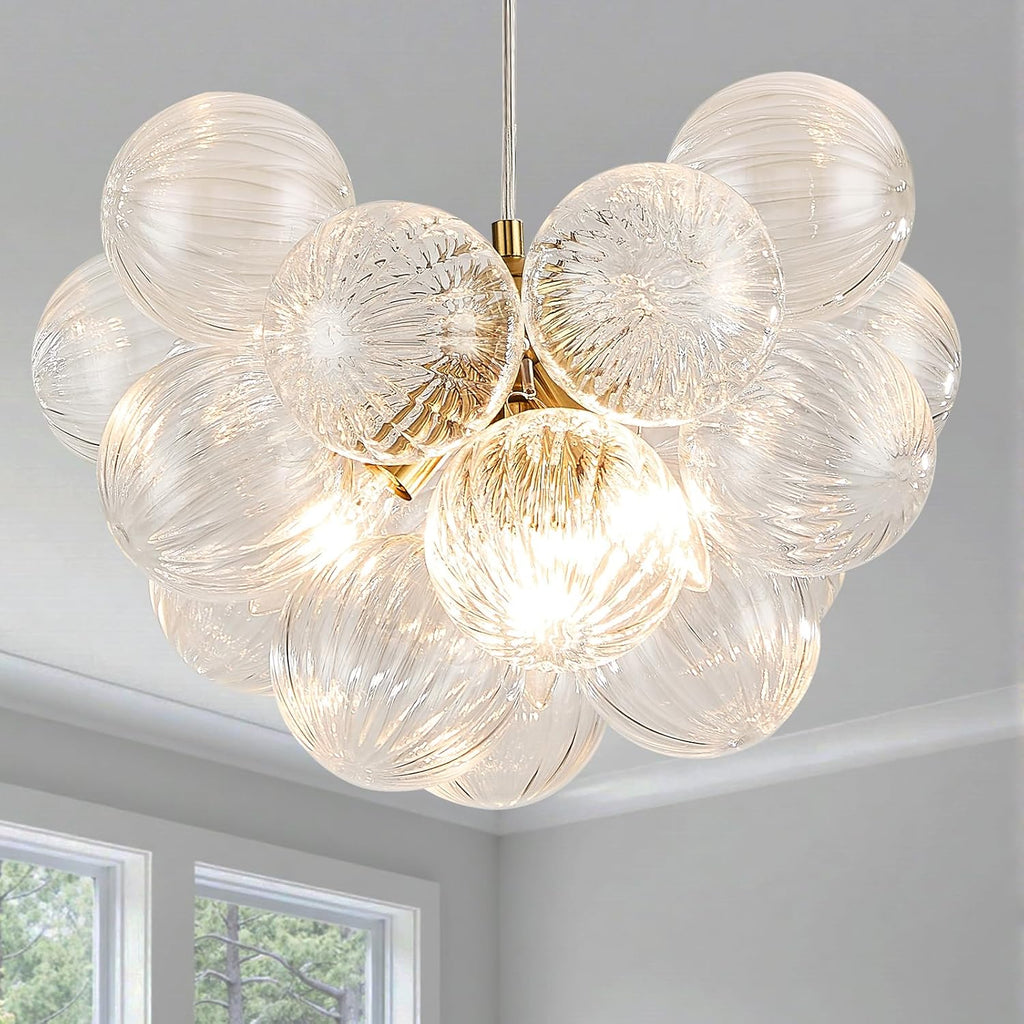 Four Lights Bubble Glass Modern Chandelier