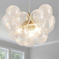 Four Lights Bubble Glass Modern Chandelier