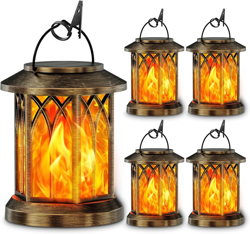 Flame Effect Waterproof Hanging Solar Lanterns