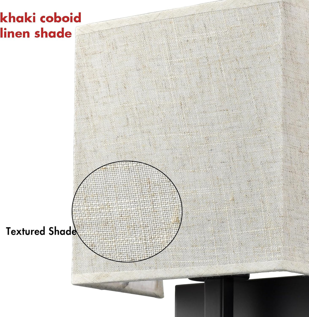 Two Pack Dimmable Linen Fabric Wall Sconces